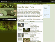Tablet Screenshot of canadianparks.com